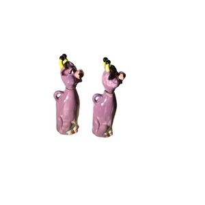 Vintage Oil and Vinegar Cow Caraffes Ceramic Marked Thames Japan